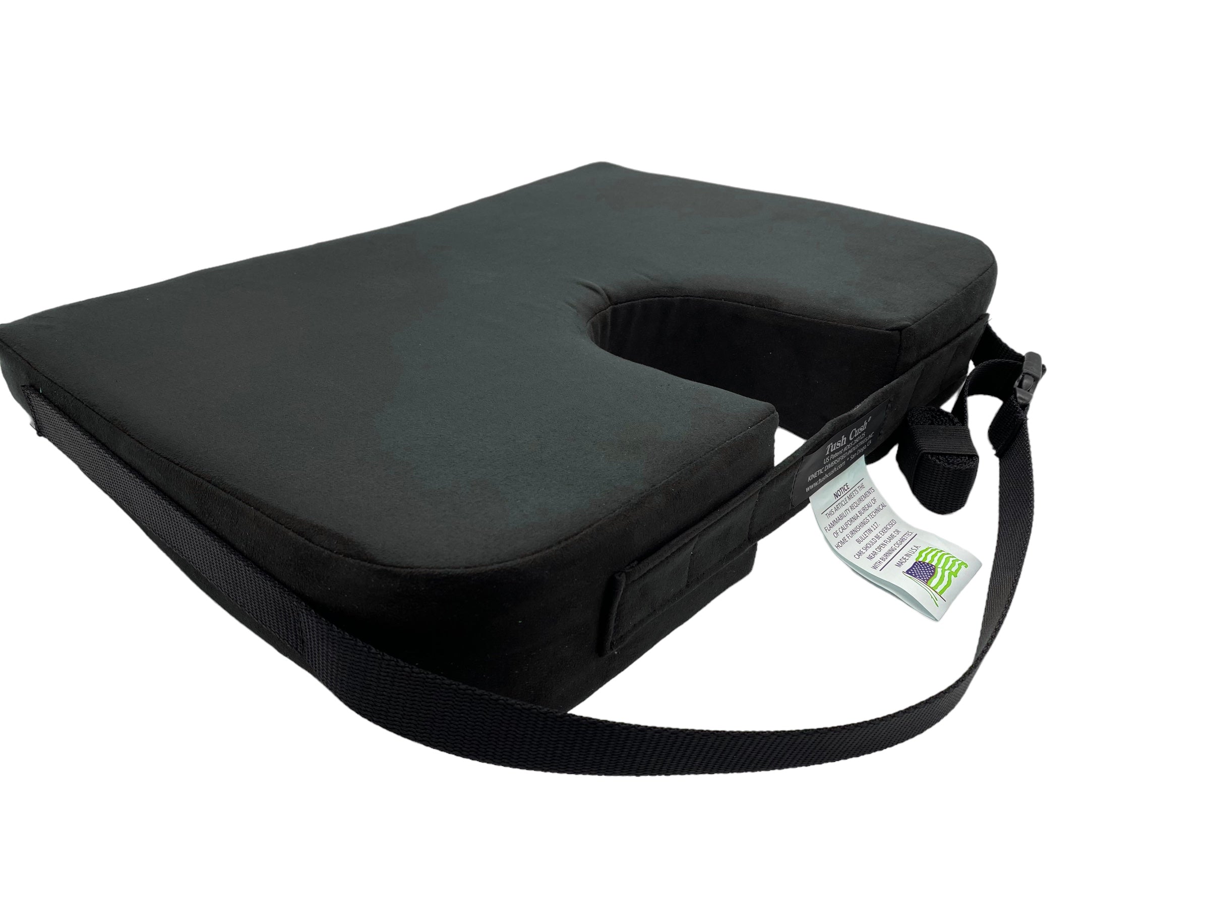 SALE! Original Tush Cush Orthopedic Seat Cushion 14x18 Black Cow Print
